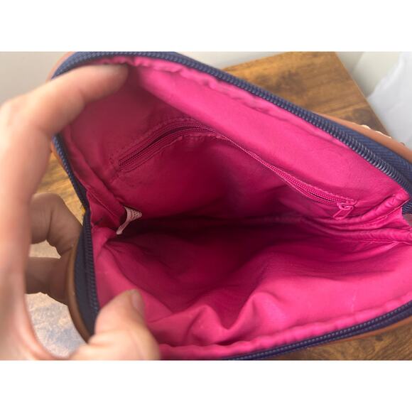 Lily Bloom Floral Crossbody Bag Multicolor Canvas Faux Leather Trim - Picture 6 of 7